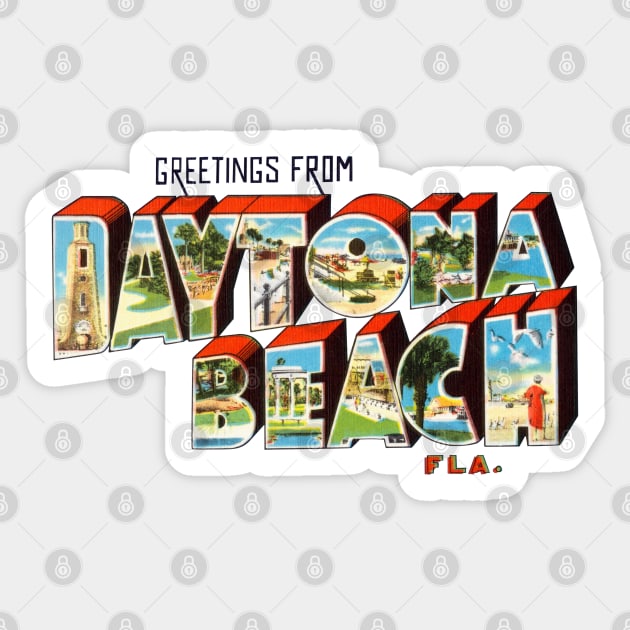 Greetings from Daytona Beach Florida Sticker by reapolo